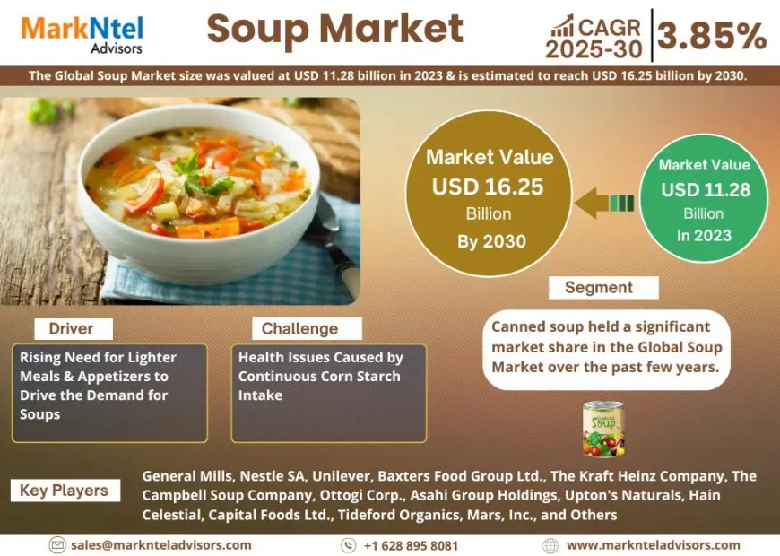 Soup Market to Witness 3.85% CAGR Growth Amid Rising Demand and Innovation